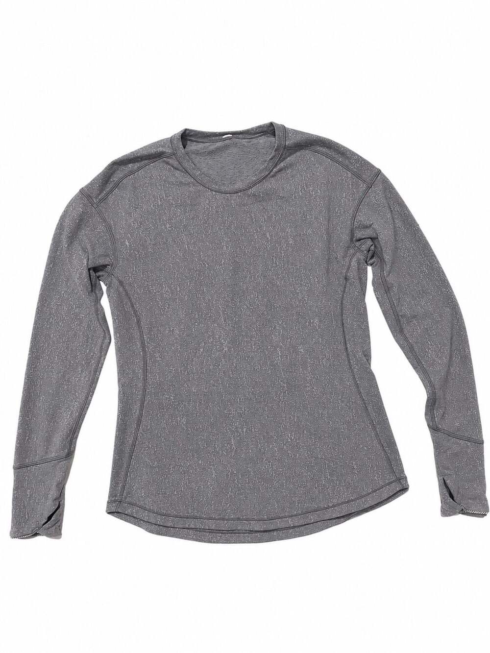 Lululemon Outrun Long Sleeve Running Shirt Arctic Ice Grey Size 6